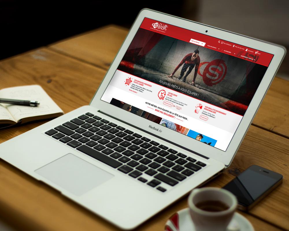 PrestaShop pour articles de sports sur-mesure : conception 3D pour visualisation de la sublimation. Club Shop