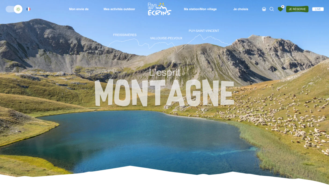 Image du site web du pays des Écrins