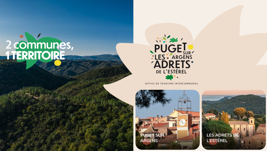 Image du site web de Puget, les Adrets qui permet d'aller sur un site ou sur l'autre