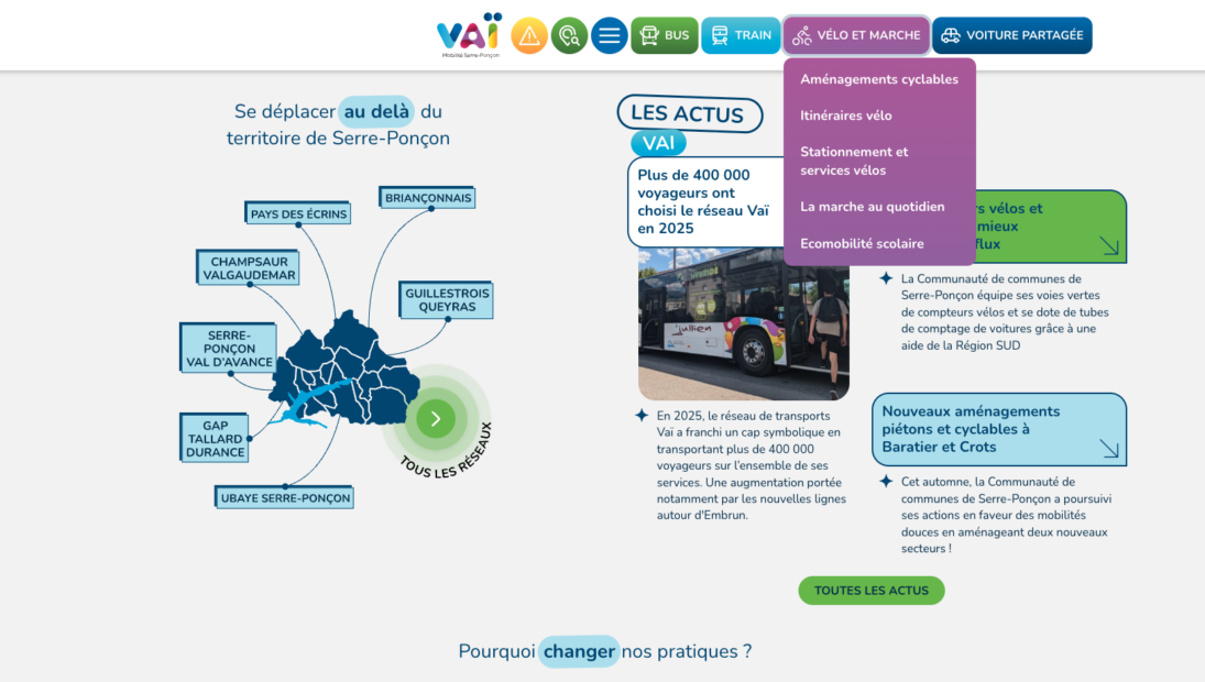 Image du site web de Vaï
